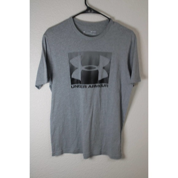 Men's Under Armour Medium Gray/Black Heatgear T-Shirt 100% Polyester - Picture 5 of 10